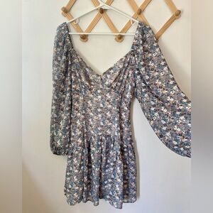 Storia Floral Dress with Bishop Sleeves